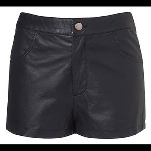 Topshop Faux Leather Shorts - Size US 2
